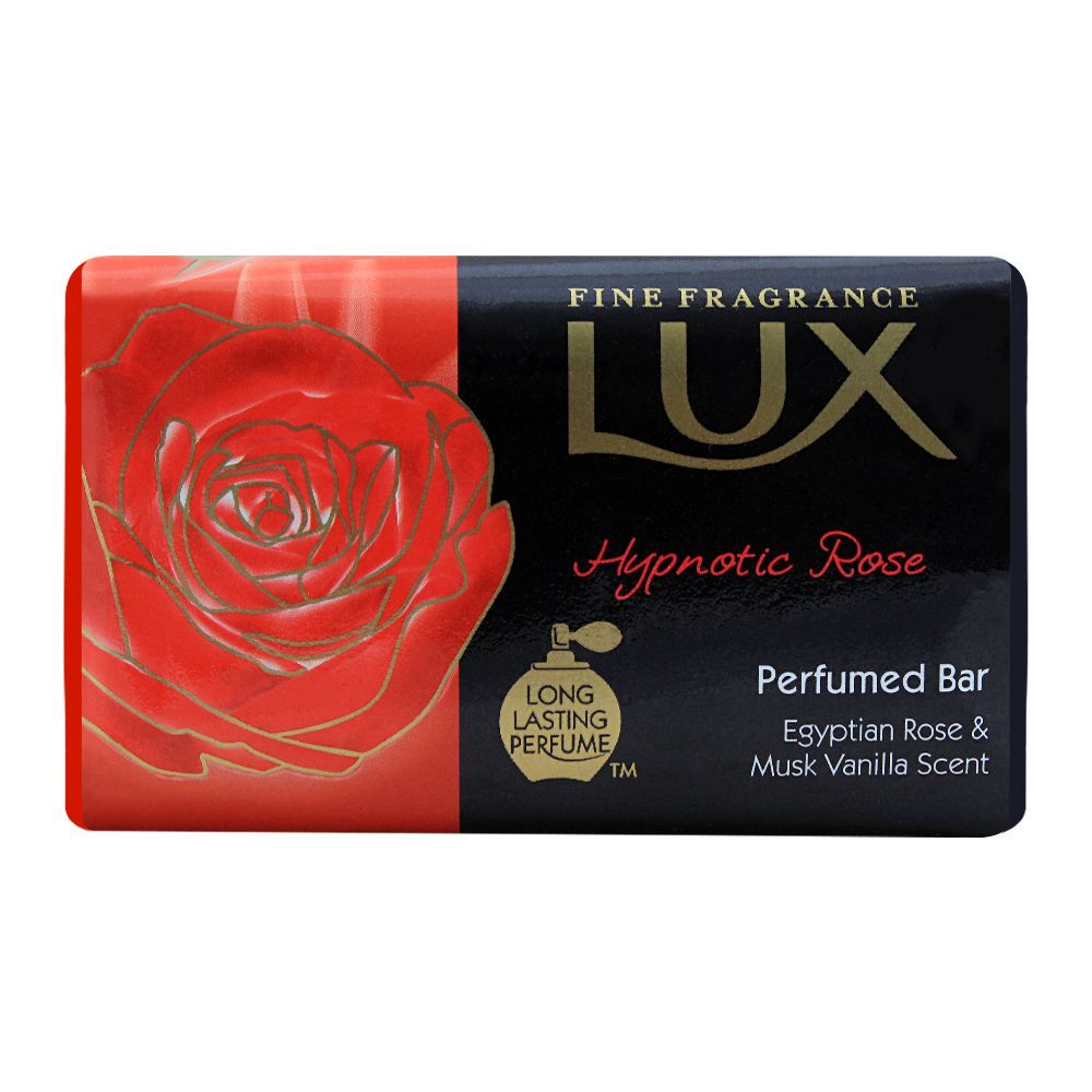 Lux Hypnotic Rose Perfumed Soap Bar, Egyptian Rose & Musk Vanilla, 145g
