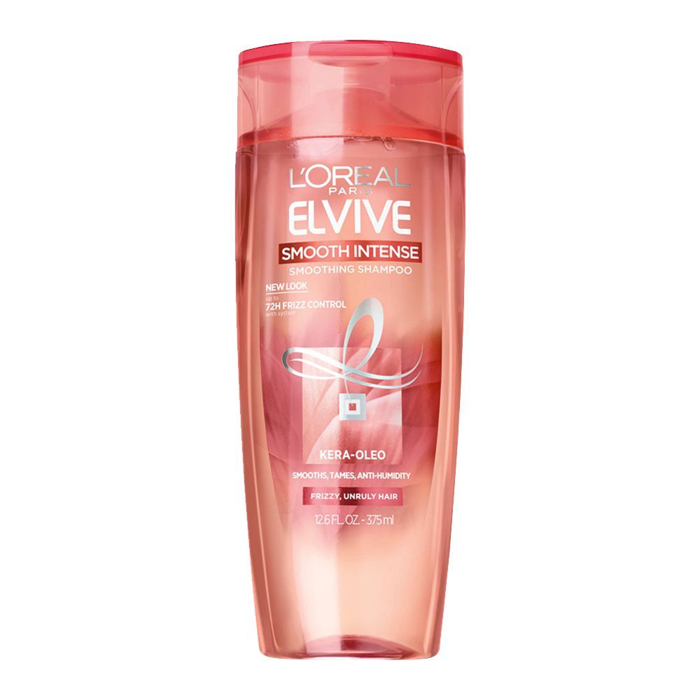 L'Oreal Paris Elvive Smooth Intense Smoothing Shampoo, For Frizzy & Unruly Hair, 375ml