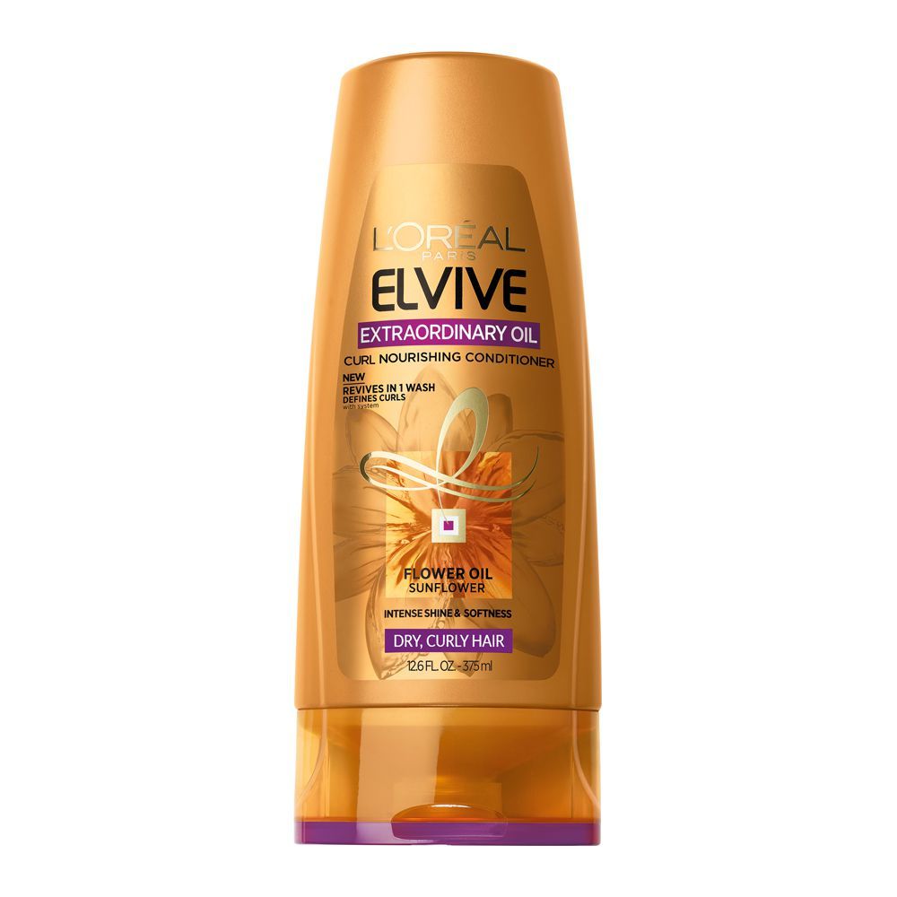 L'Oreal Paris Elvive Extraordinary Oil Curls Nourishing Conditioner, For Dry Curly Hair, 375ml