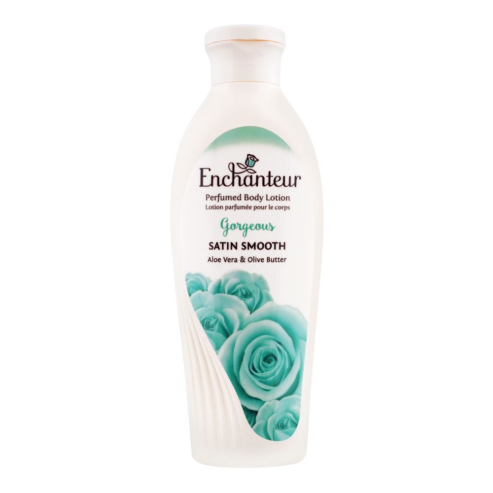 Enchanteur Gorgeous Moisture Silk Perfumed Body Lotion, Aloe Vera & Olive Butter, 250ml