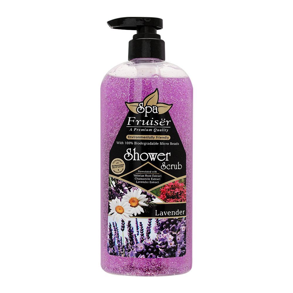 Fruiser Spa Shower Scrub, Lavender, 730ml