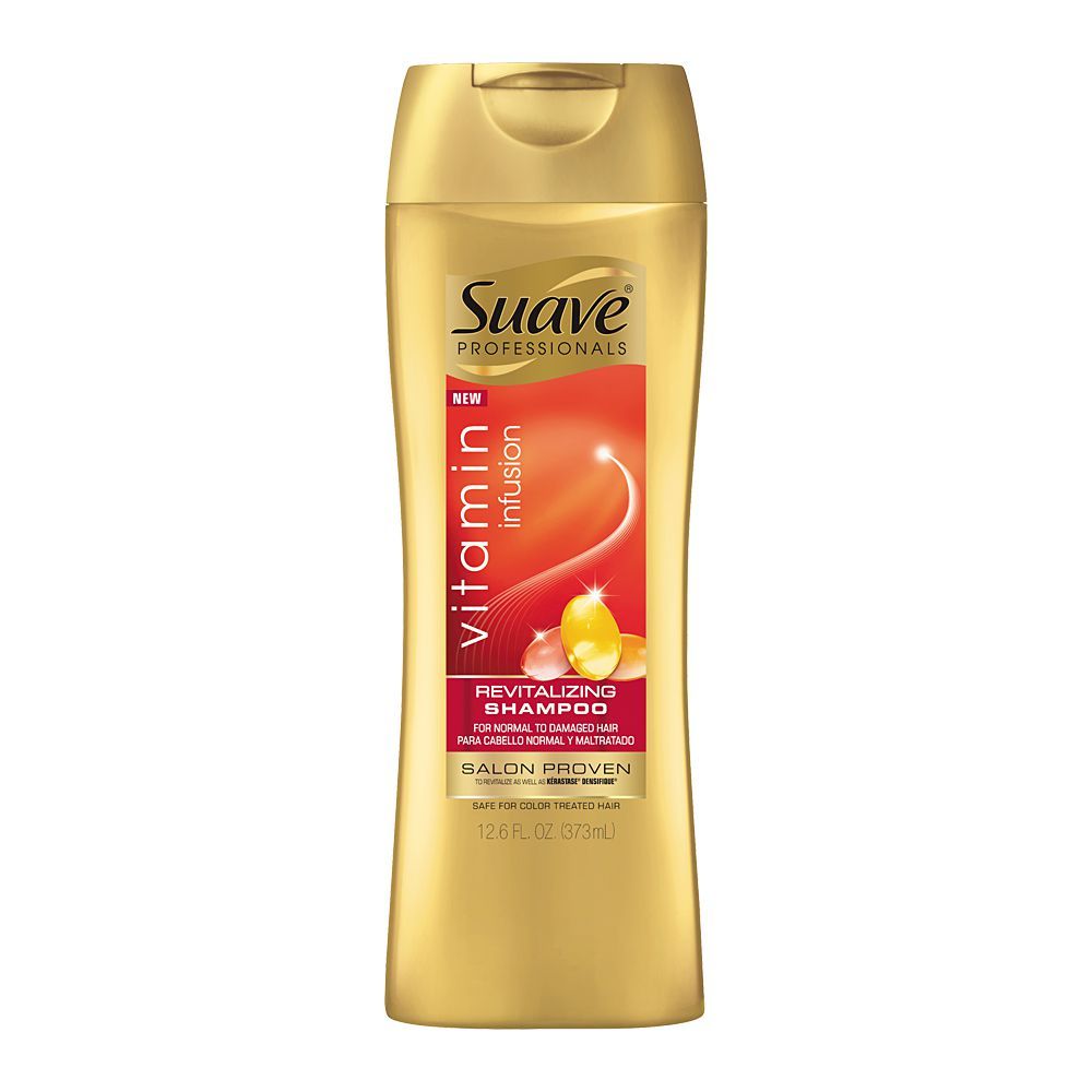 Suave Professionals Vitamin Infusion Revitalizing Shampoo, For Normal to Damaged Hair, 373ml