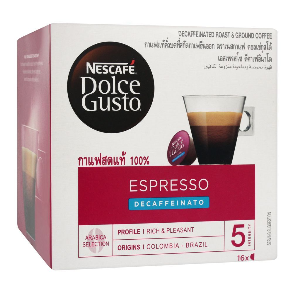 Nescafe Dolce Gusto Espresso Decaffeinato Arabica, 16 Single Serve Pods