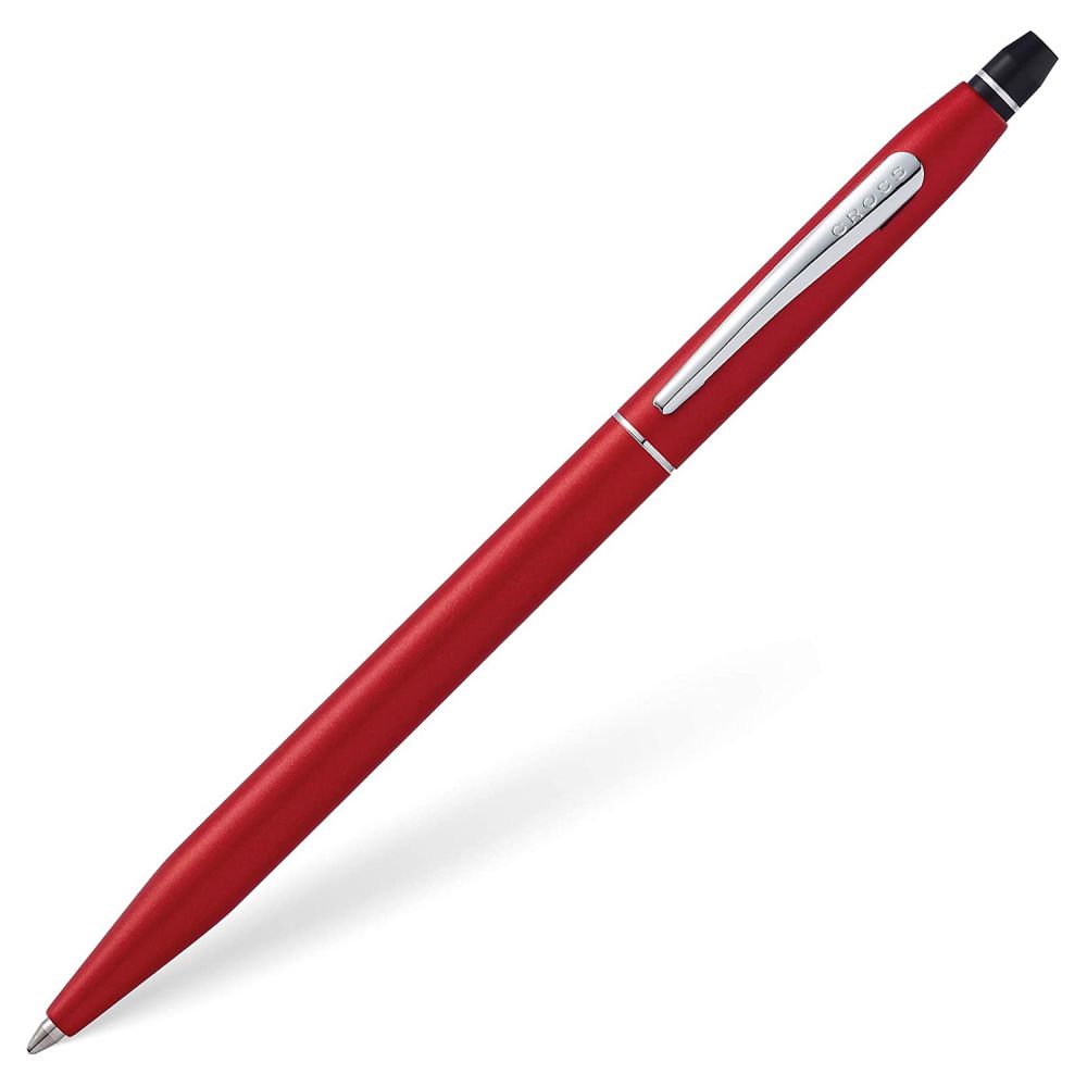 Cross Click Crimson Lacquer Ballpoint Pen with Chrome, Black Medium Tip, AT0622-119