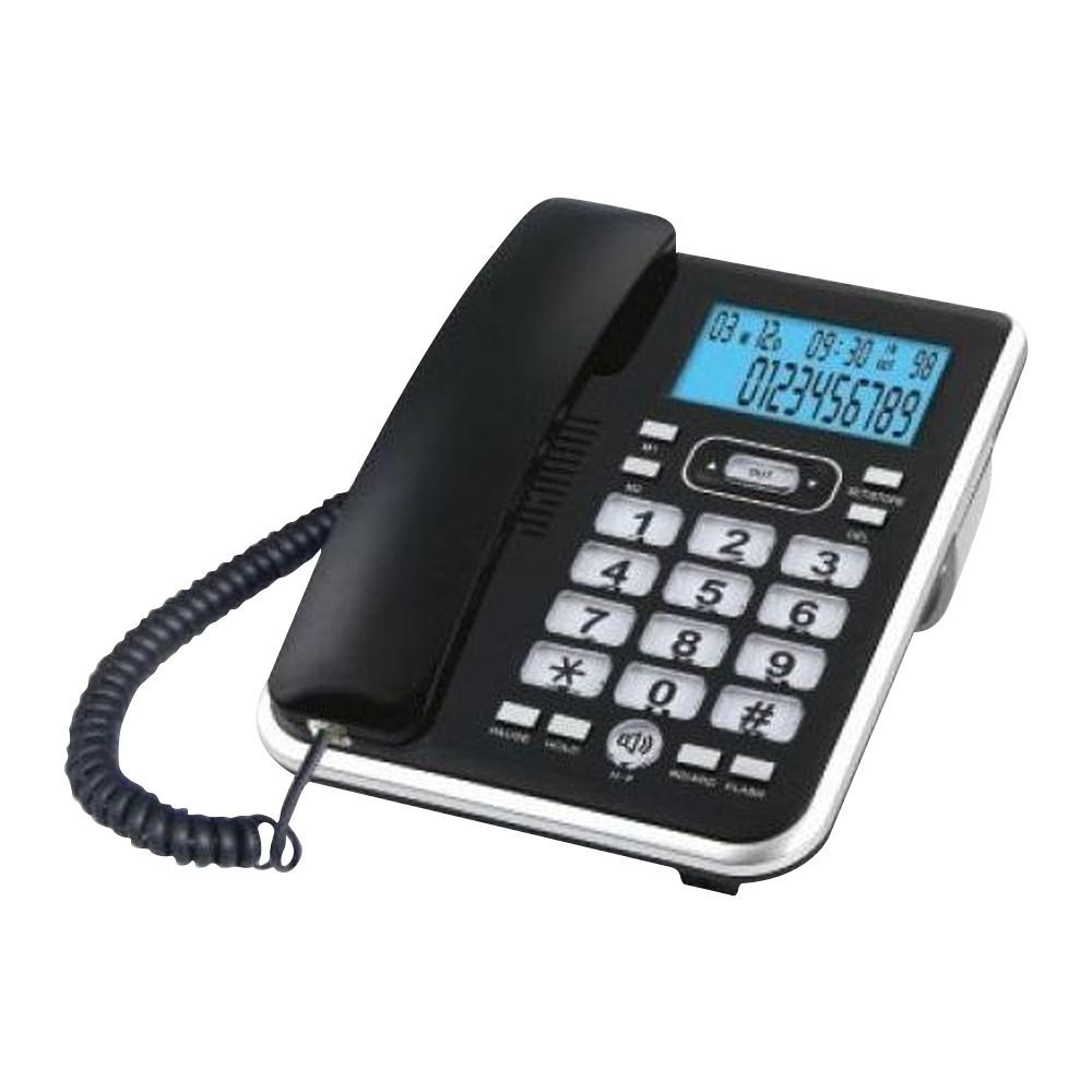 Sanford Caller ID Landline Corded Phone, Black, SF344TL