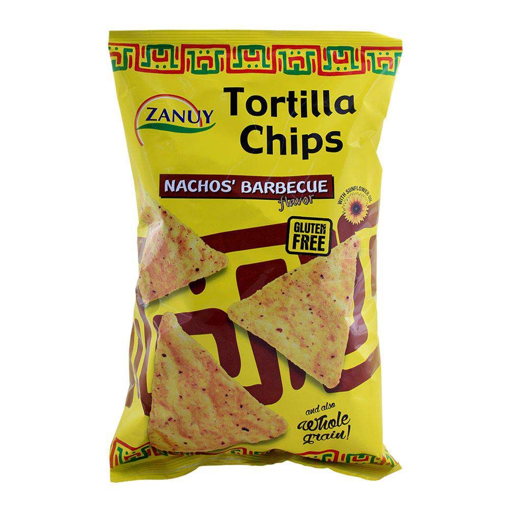 Zanuy Nachos Tortilla Chips, BBQ Flavor, Gluten Free, 200g