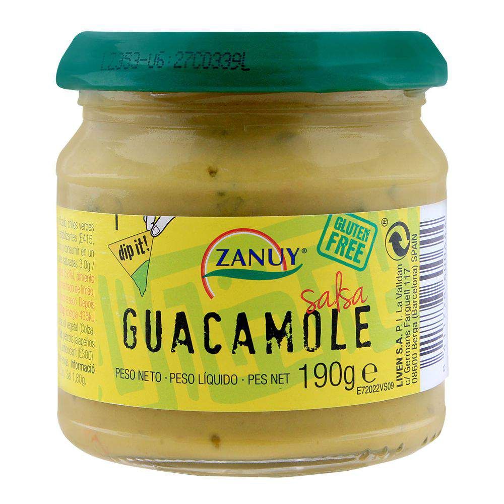 Zanuy Salsa Dip, Guacamole, Gluten Free, 190g