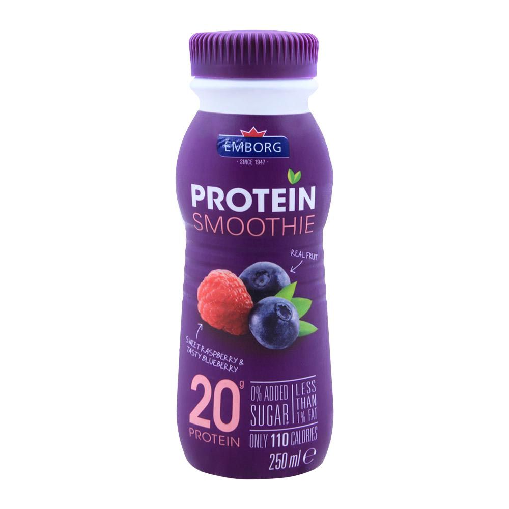 Emborg Protein Smoothie Raspberry & Blueberry 250ml