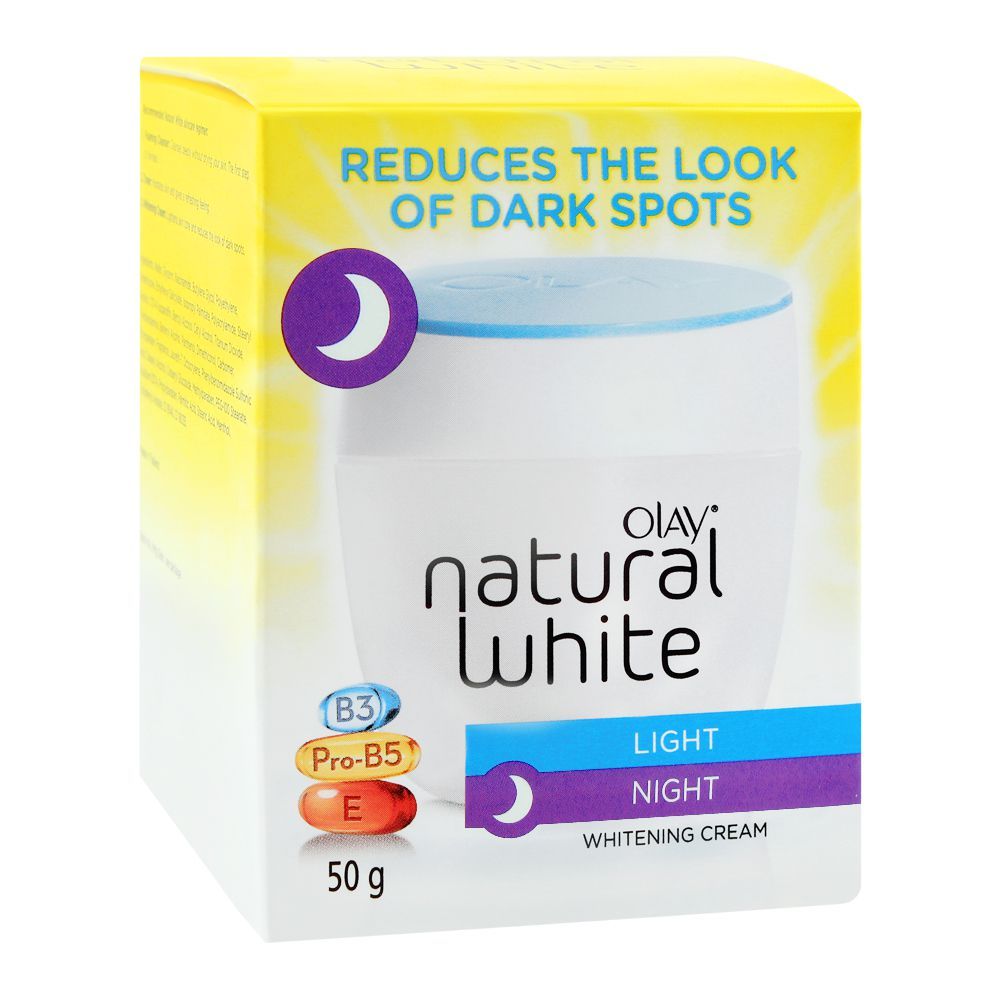 Olay Natural White Light Night Whitening Cream, 50g