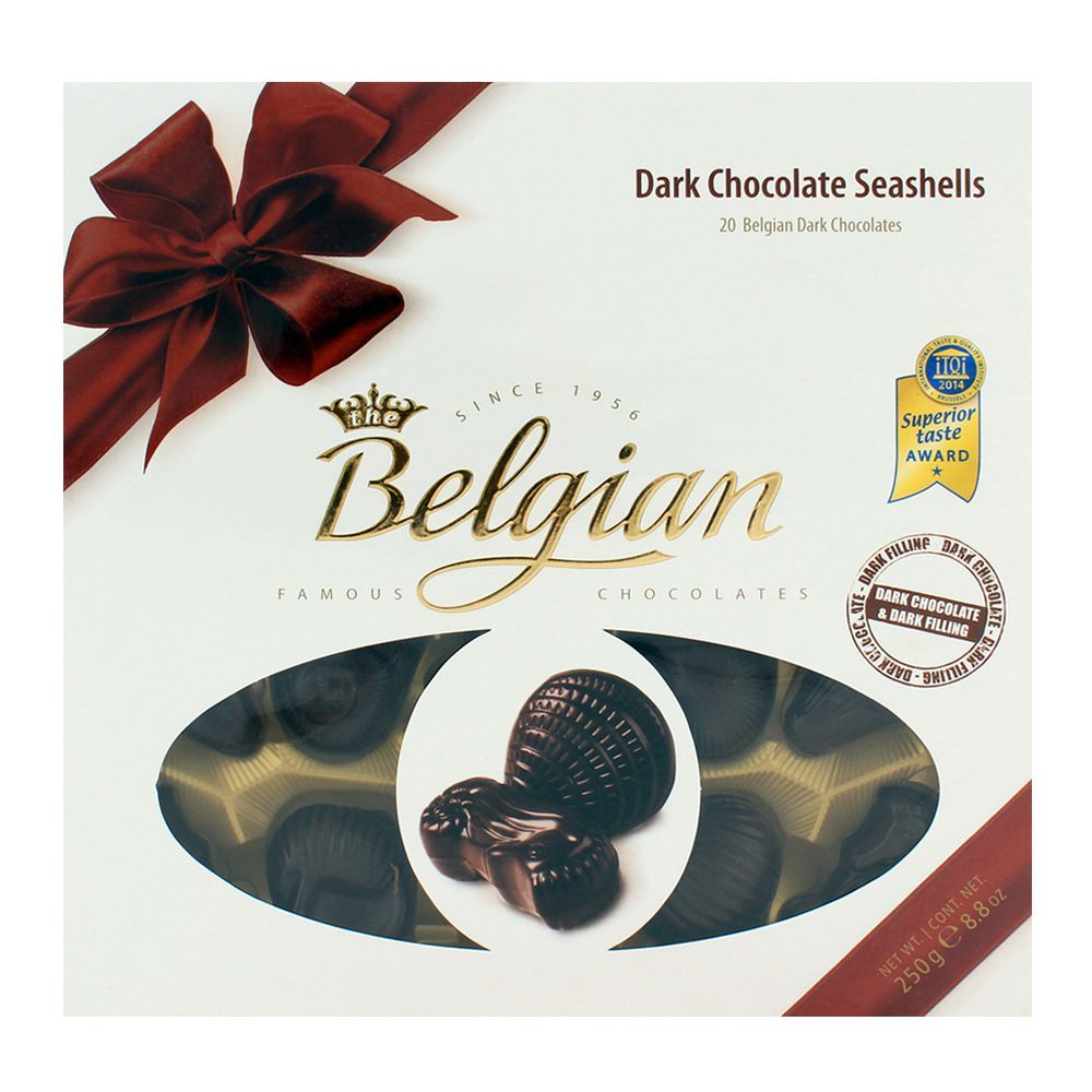 Belgian Dark Chocolate Seashells 250gm Box