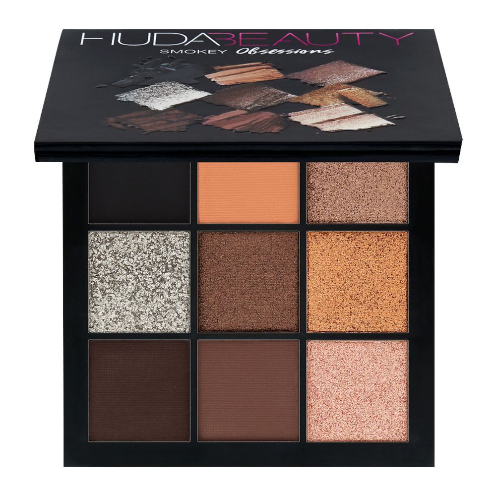 Huda Beauty Smokey Obsessions Eyeshadow Palette, 9 Pieces
