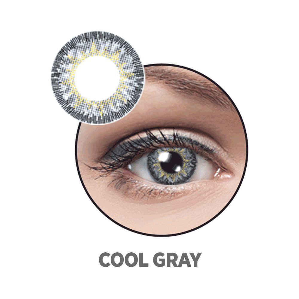 Optiano Soft Color Contact Lenses, Cool Grey