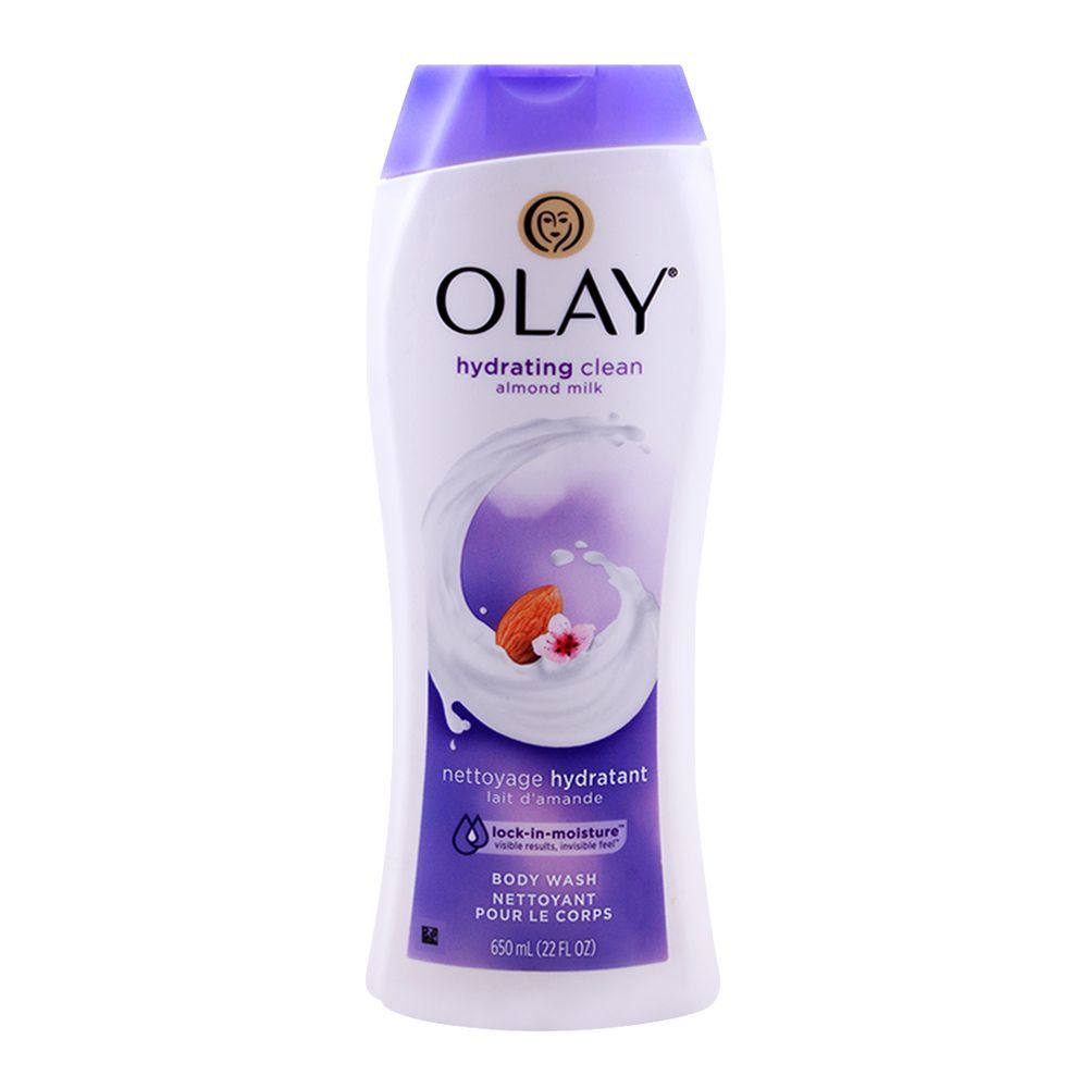 Olay Hydrating Clean Almond Milk Body Wash, 650ml
