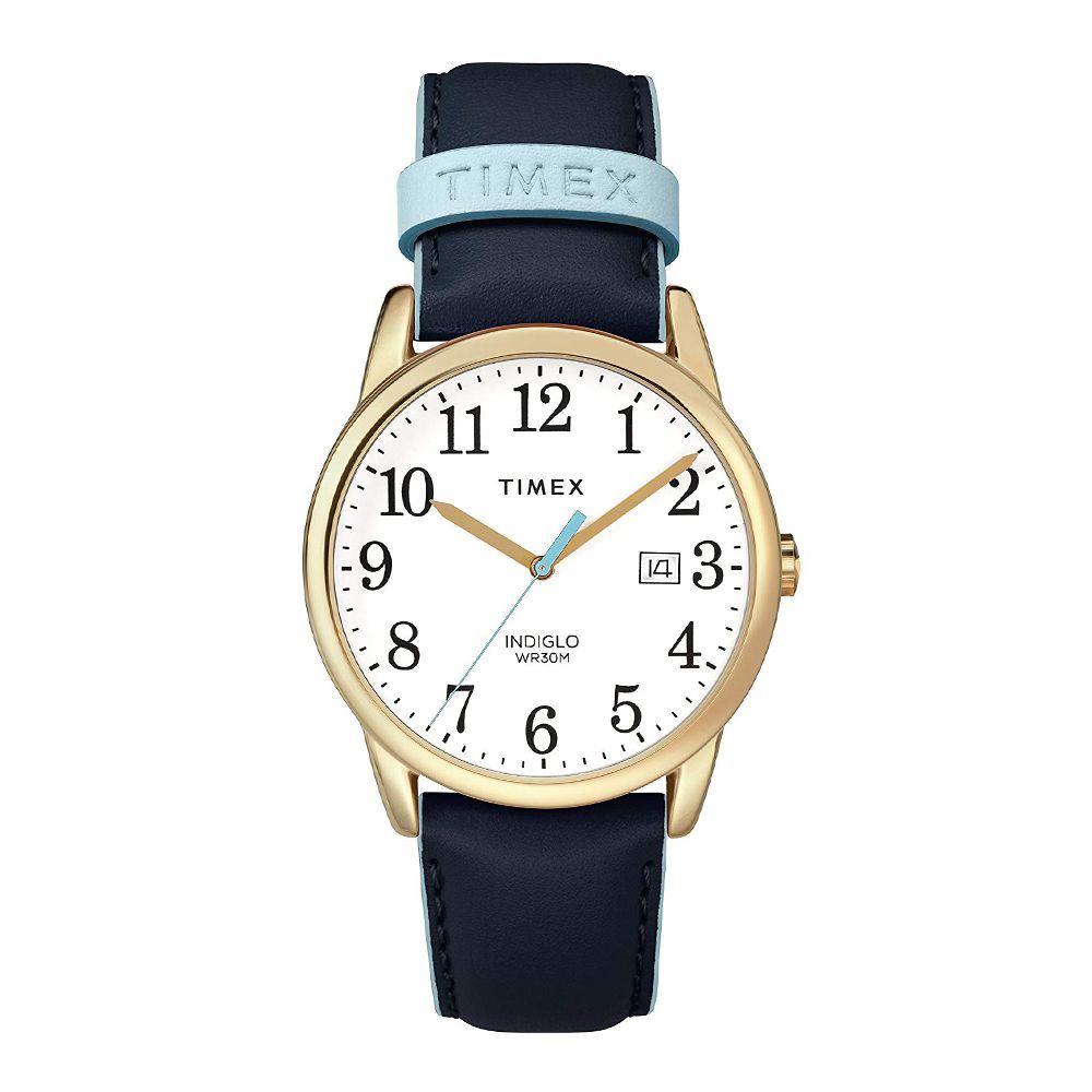 Timex Women's Easy Reader 38mm Blue Leather Strap Watch - TW2R62600