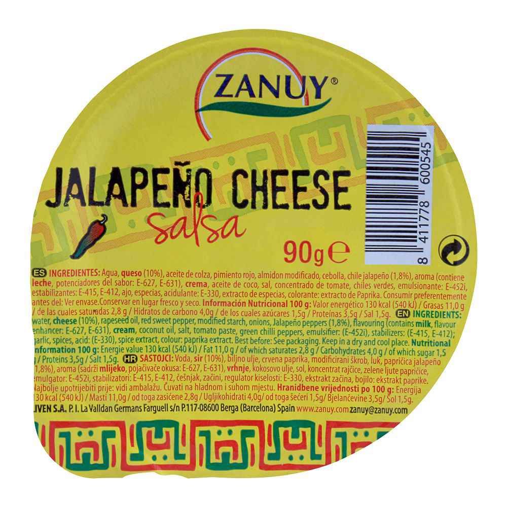 Zanuy Salsa Dip, Jalapeno Cheese 90g