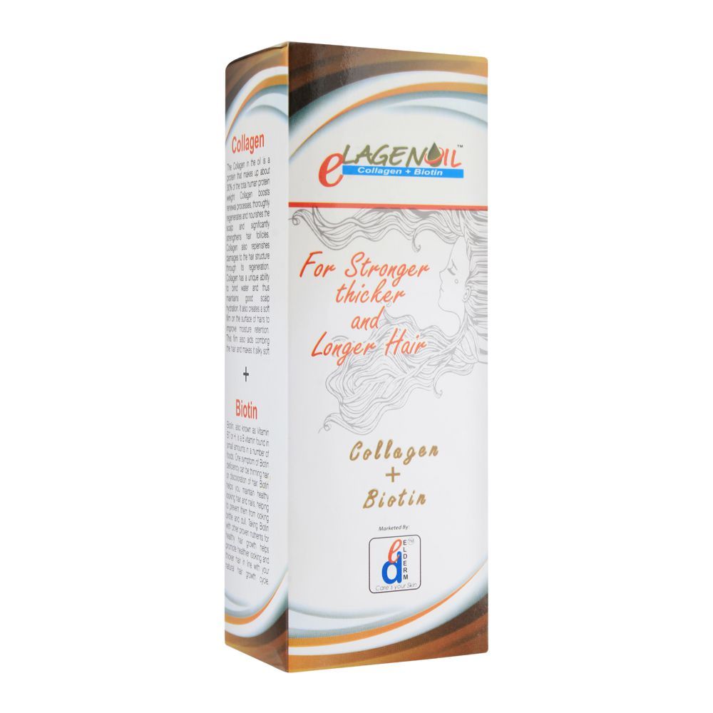 Elderm Elagen Collagen + Biotin Hair Oil, 120ml
