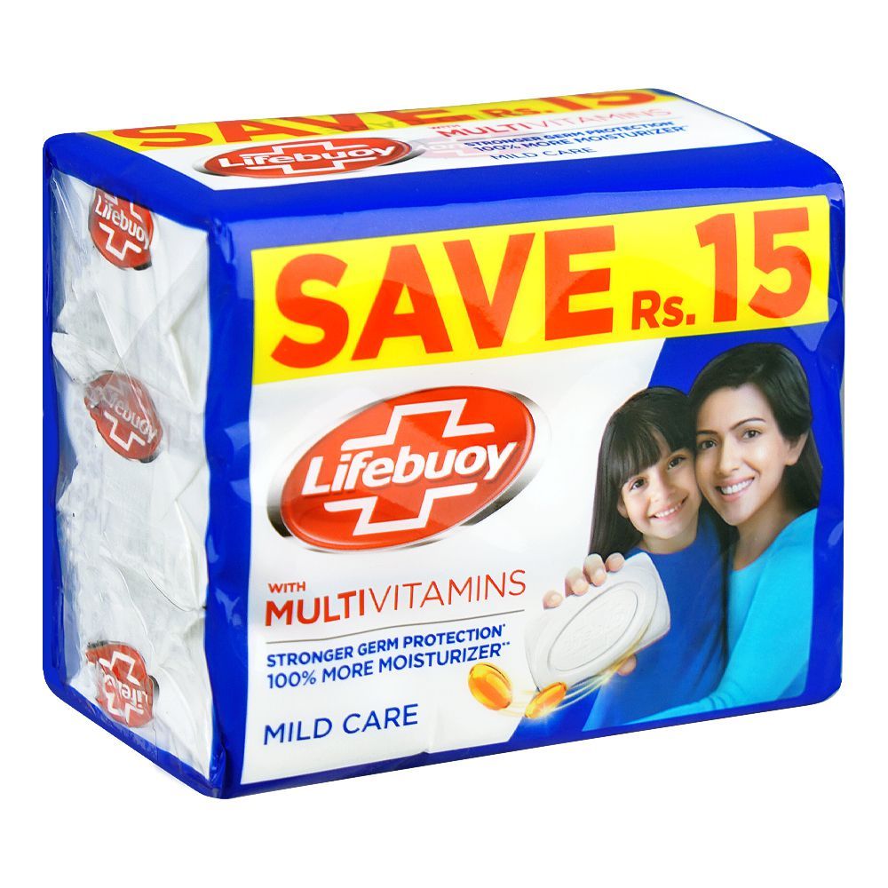 Lifebuoy Mild Care Blue Soap Value Pack, 3x98g