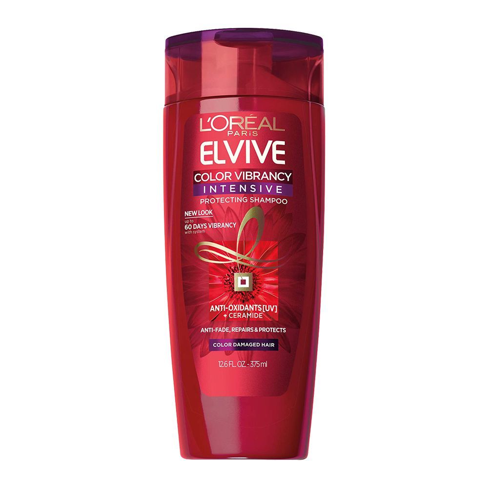 L'Oreal Paris Elvive Color Vibrancy Intensive Protecting Shampoo, For Color Damaged Hair, 375ml