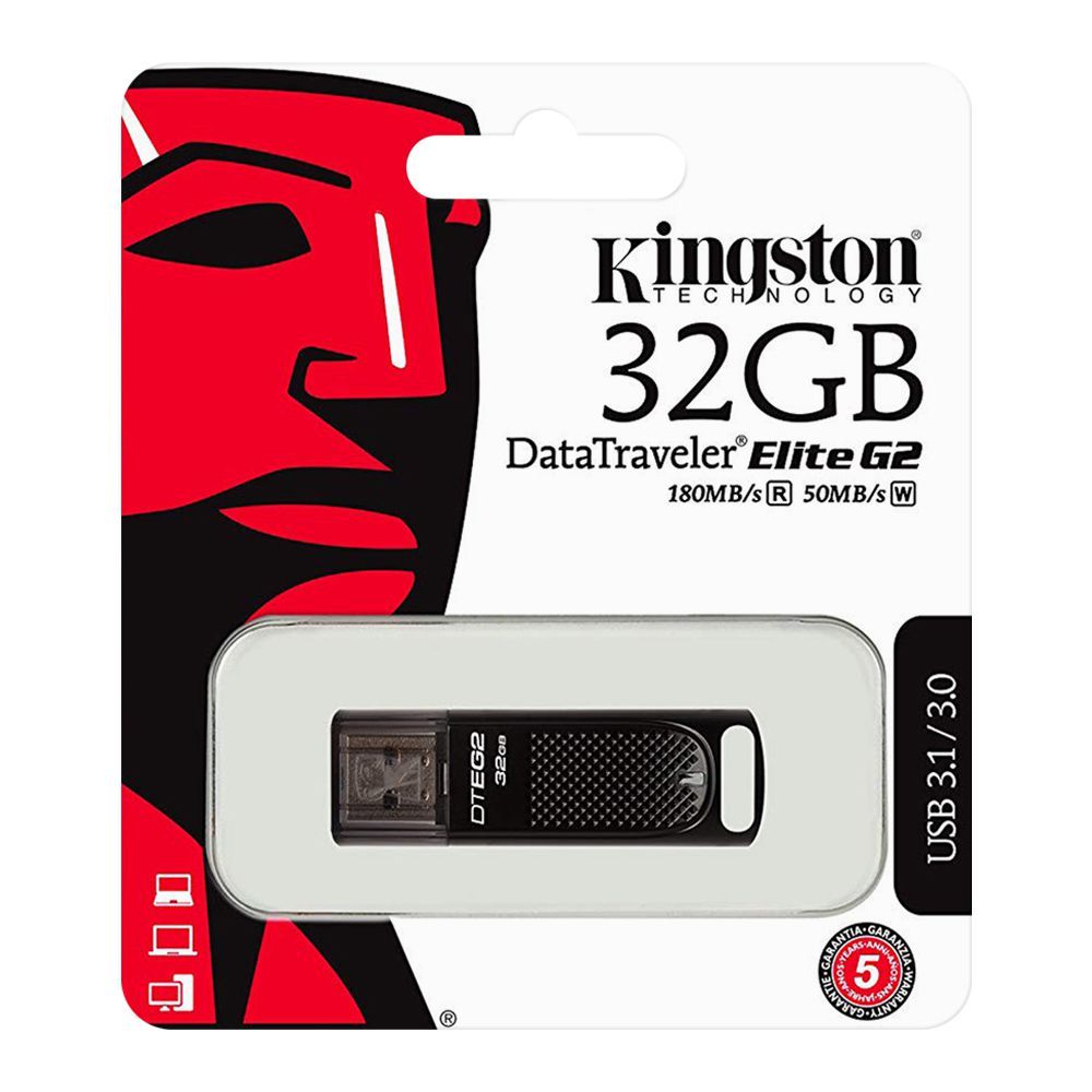 Kingston 32GB Data Traveler Elite G2 USB Drive, 180MB/s, USB 3.1/3.0, DTEG2