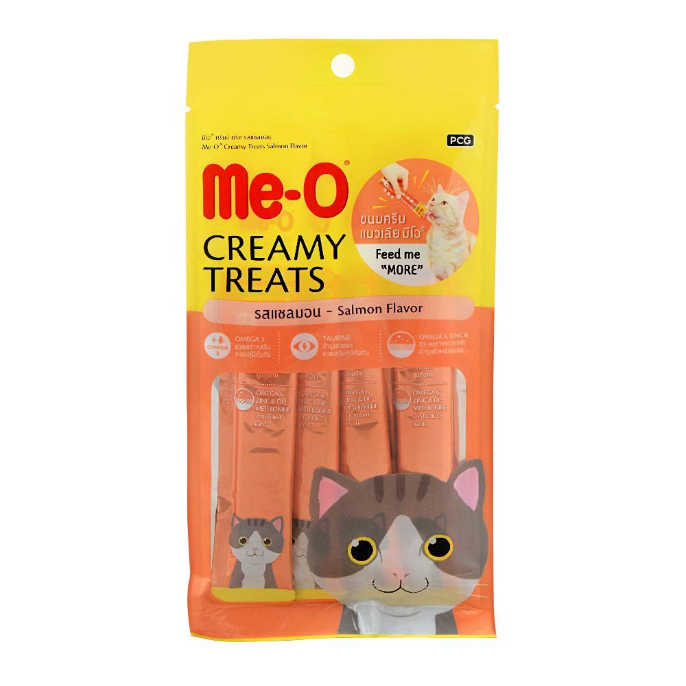 Me-O Creamy Treats, Salmon Flavor, Cat Food, 60g