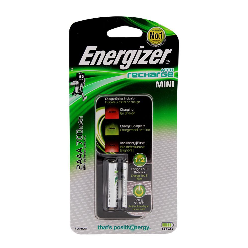 Energizer Mini Charger 2xAAA Batteries