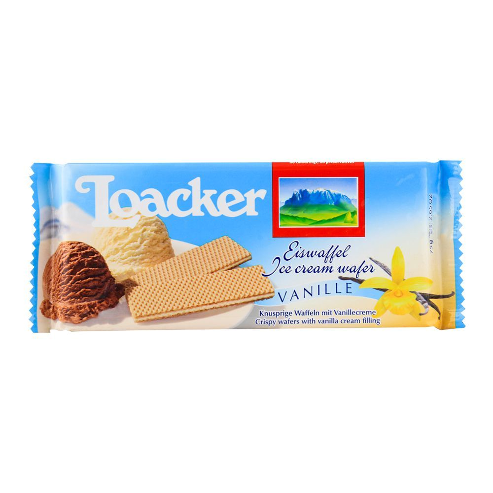Loacker Ice Cream Wafers Vanilla 75gm