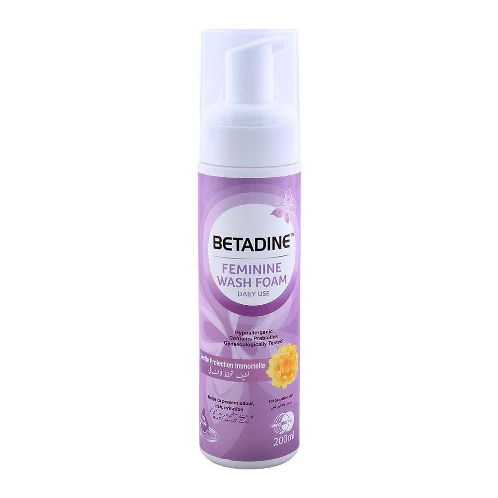 Betadine Feminine Wash Foam Pump, Sensitive Skin 200ml