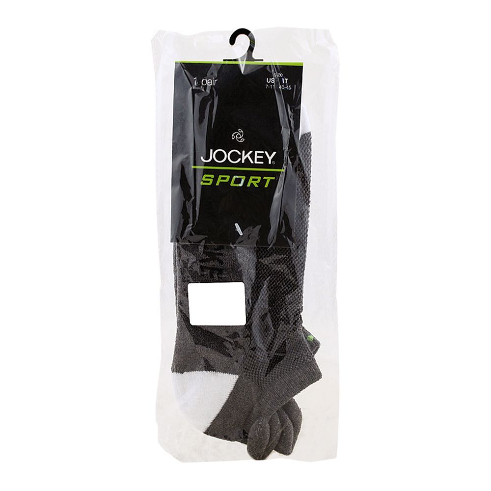 Jockey Men's Sport Ankle Socks, Grey/White, MC7AJ026
