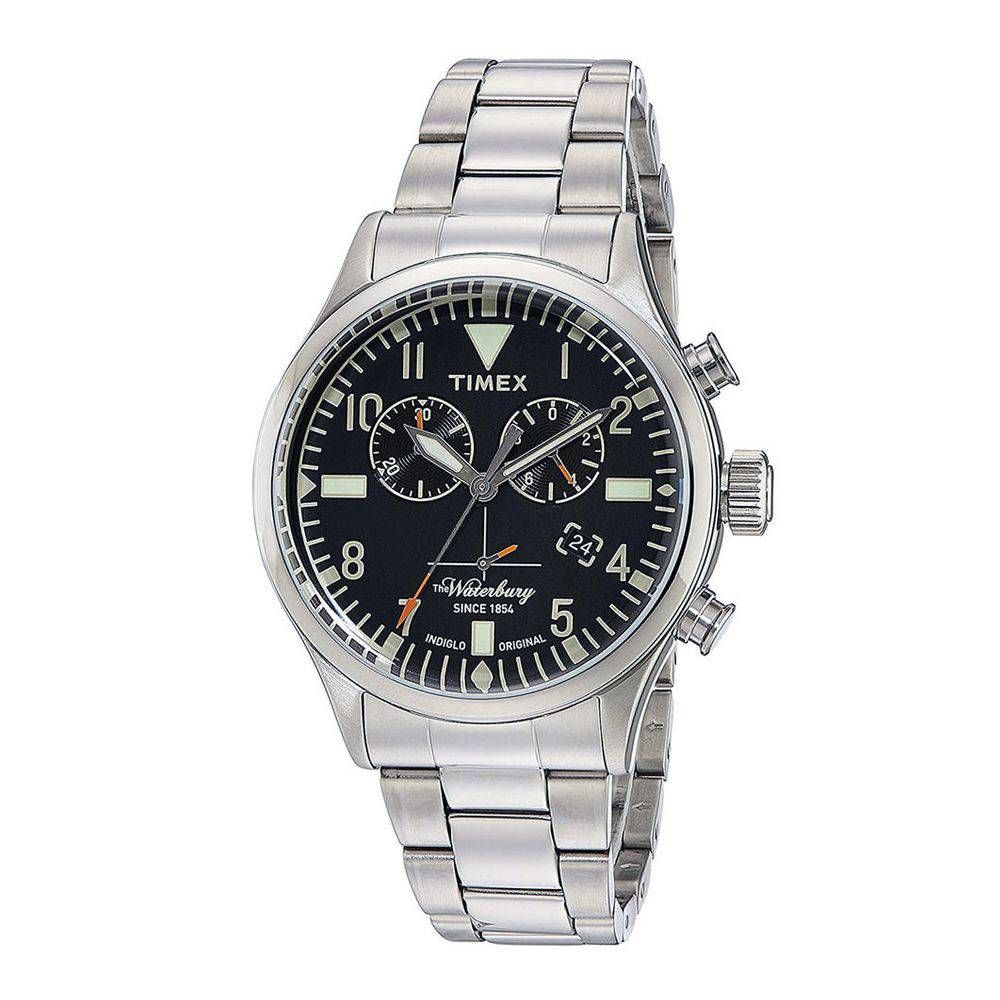 Timex Waterbury Traditional Chronograph 42mm Stainless Steel Watch - TW2R24900