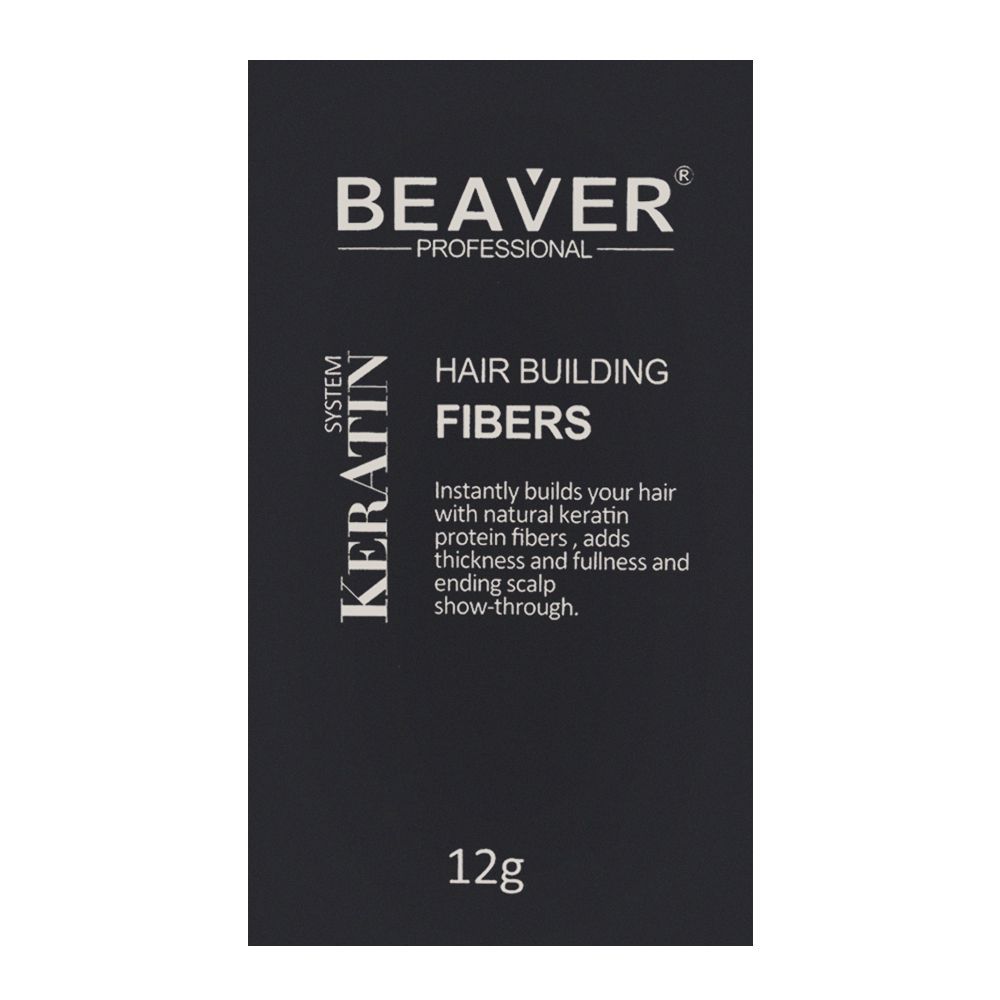 Beaver Professionls Keratin System Hair Building Fibers Black 12g