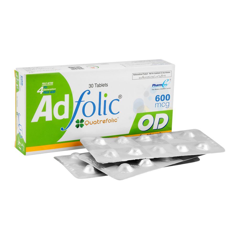 PharmEvo Ad Folic OD Tablet, 600mcg, 30-Pack