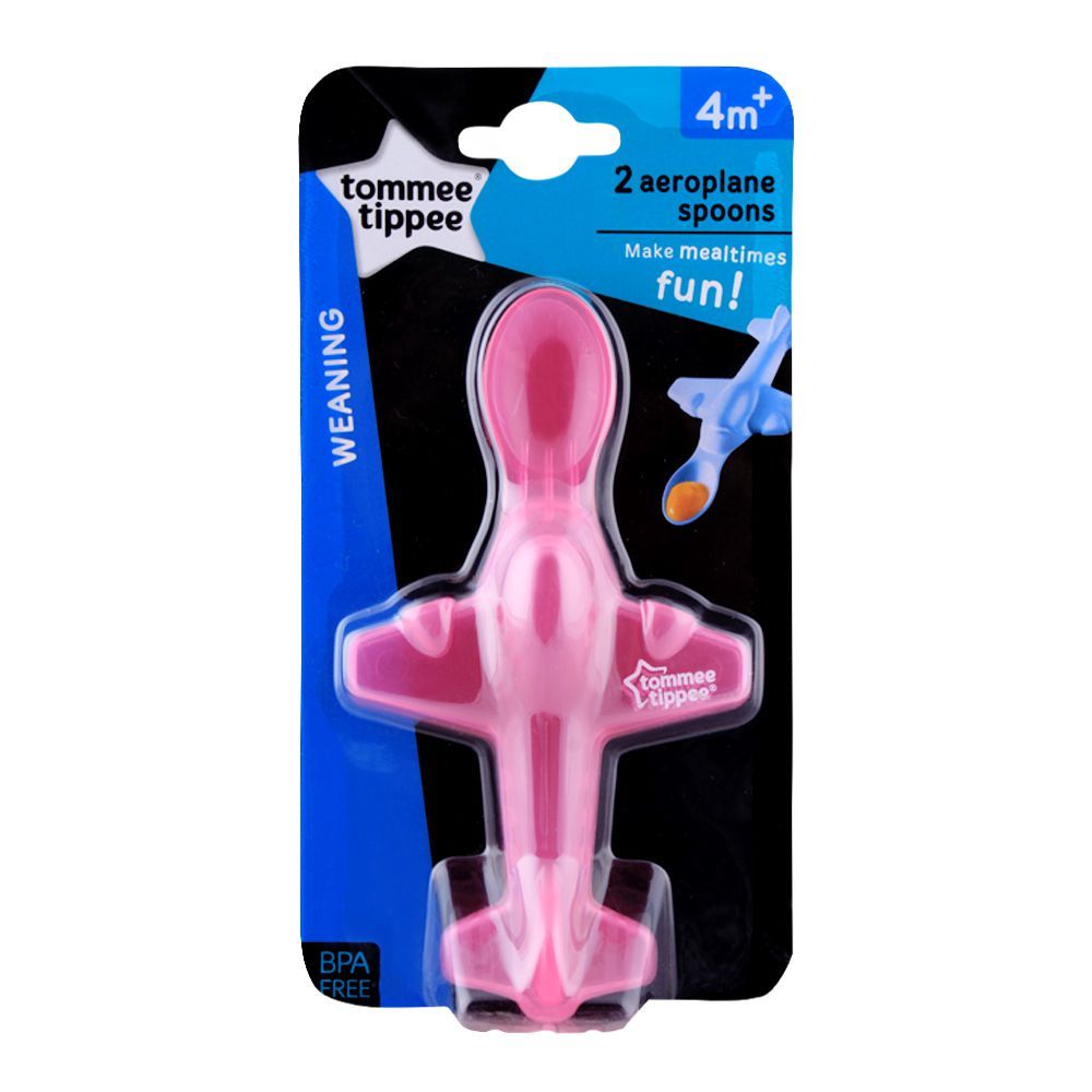 Tommee Tippee Weaning Aeroplane Spoon (Pink) - 446621