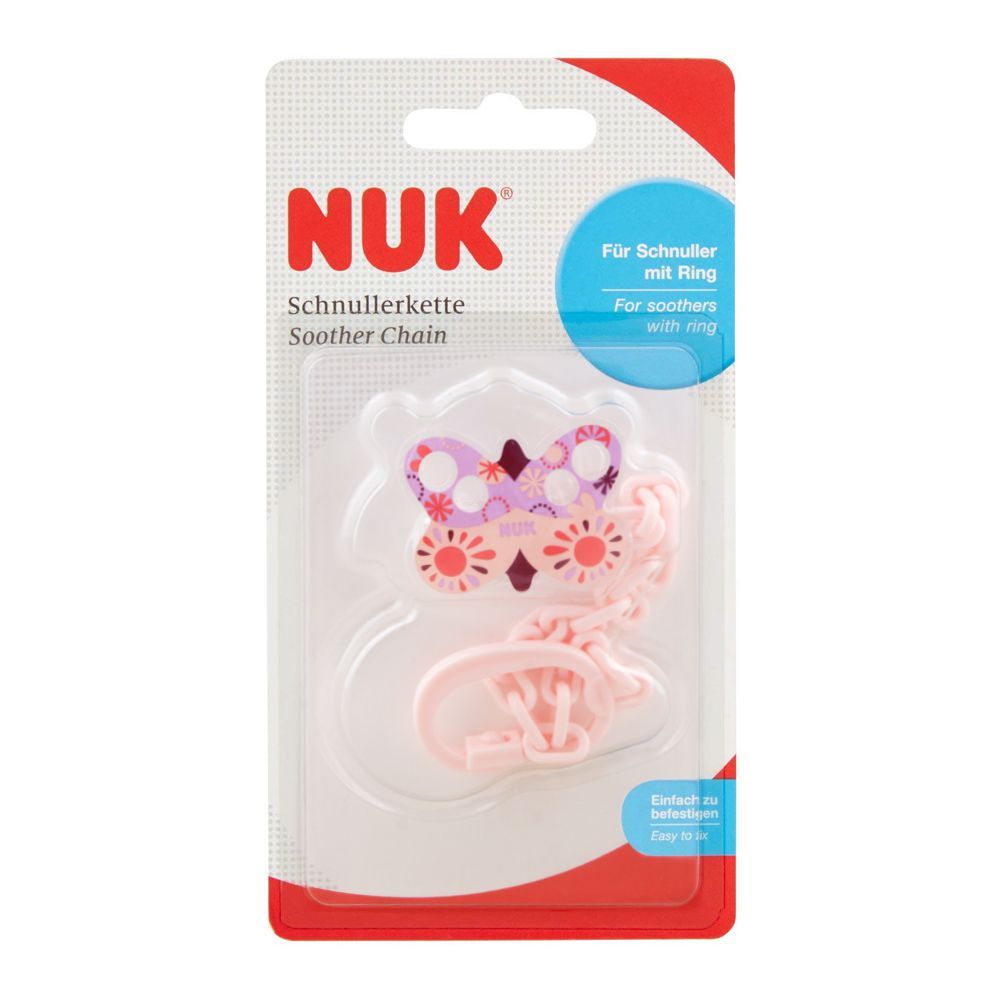 Nuk Soother Chain, White/Butterfly, 10256425