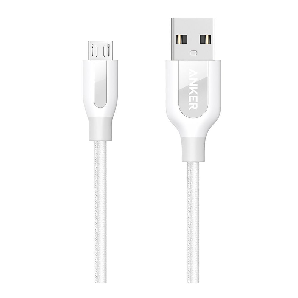 Anker PowerLine Micro USB Android Cable 3ft White - A8142H21