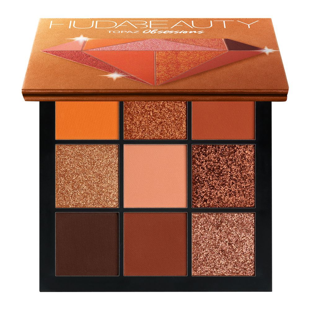 Huda Beauty Topaz Obsessions Eyeshadow Palette, 9 Pieces