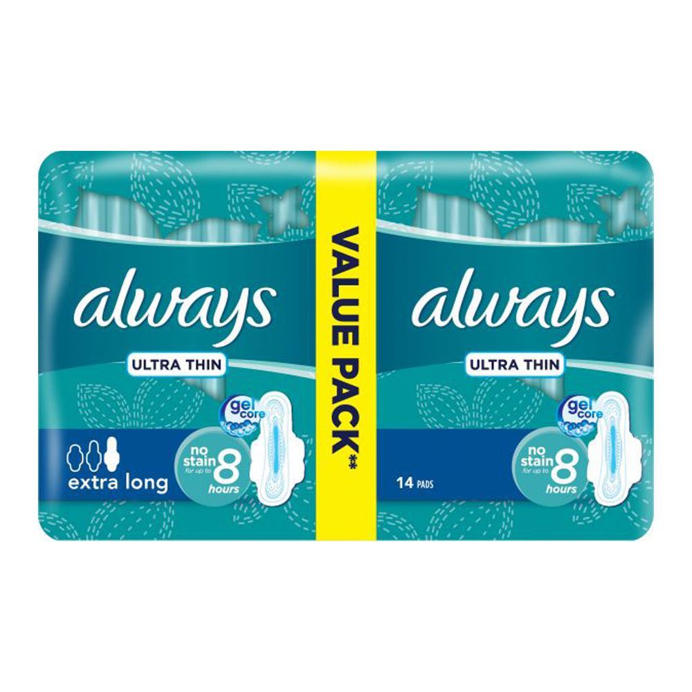Buy Always Ultra Extra Long Gel Core Pads, 14 Pads Value Pack Online at ...
