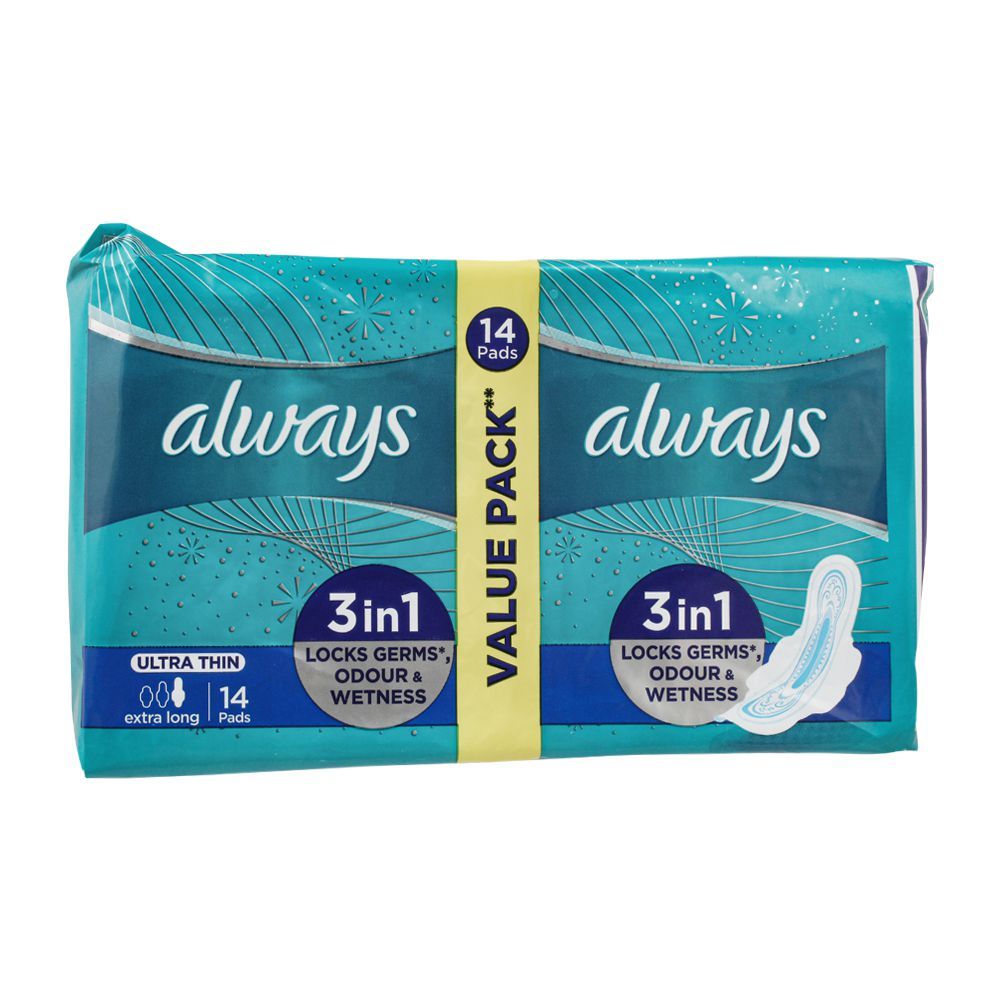 Always Ultra Thin Extra Long Pads, 14 Pads, Value Pack