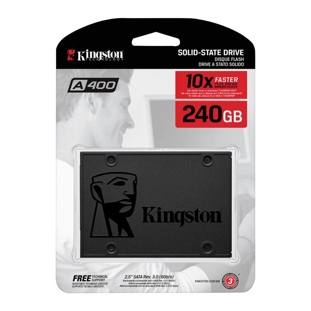 Kingston A400 SSD 240GB 2.5'' SATA 3.0 Solid State Drive, 6GB/s, SA400S37/240G