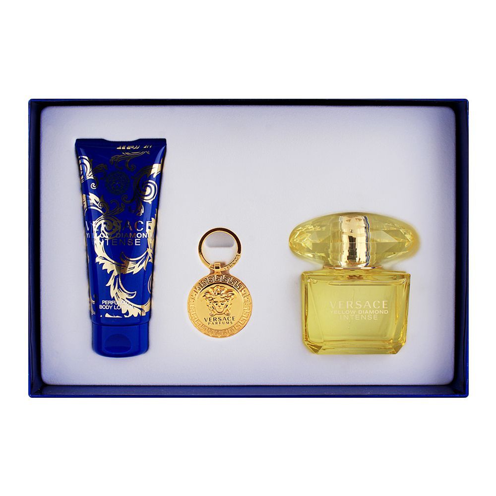 Purchase Versace Yellow Diamond Intense EDT 100ml + Body Lotion Online at Special Price in