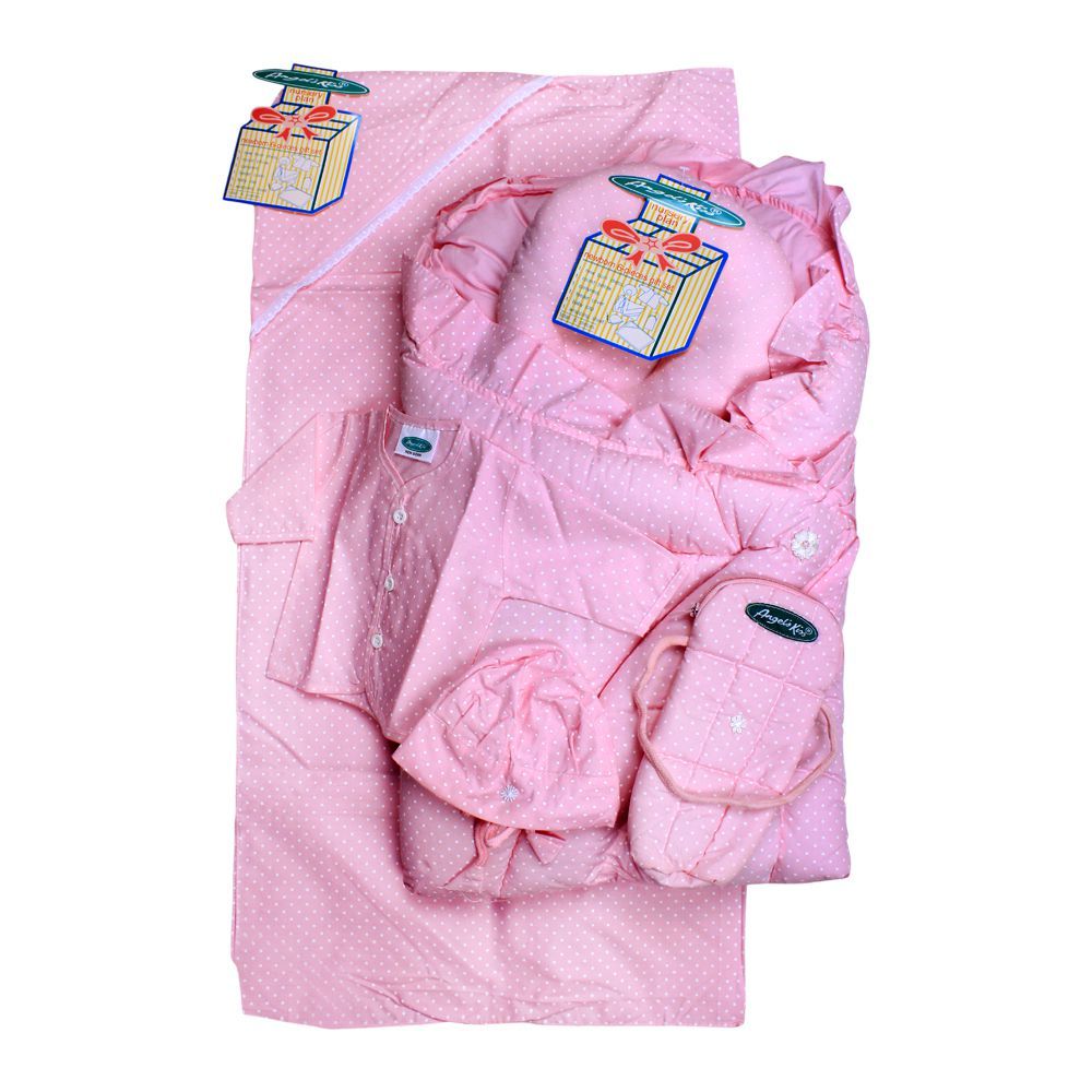 Angel's Kiss Baby Carry Bag Set, 6 Pieces, Pink
