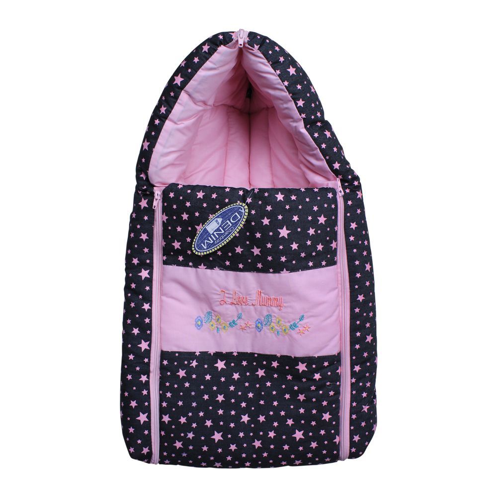 Angel's Kiss Baby Carry Bag, Denim Pink