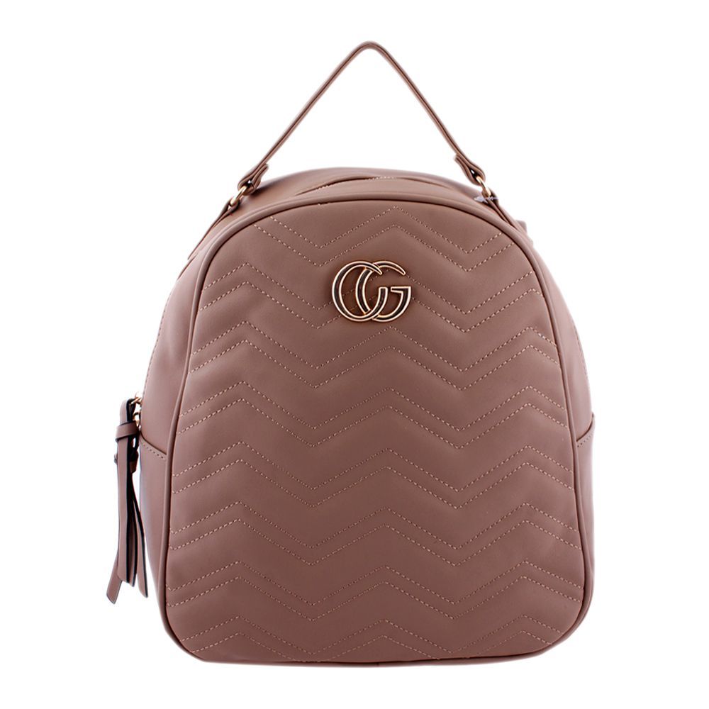 Gucci Style Women Backpack Apricot - 8802-1