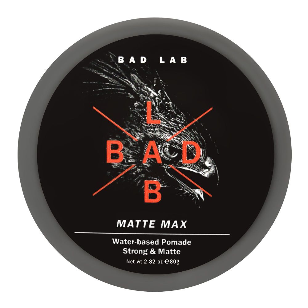 Bad Lab Matte Max Water Based Pomade, Strong & Matte, 80g