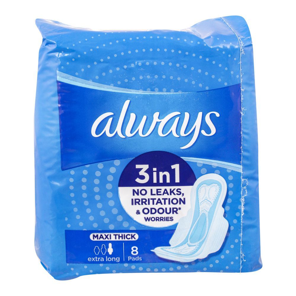Always Maxi Thick Extra Long Pads, 8-Pack