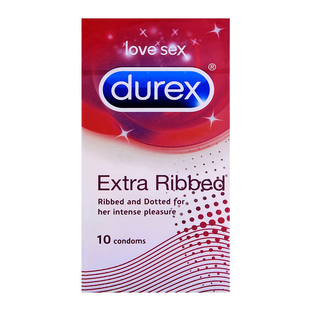 Durex Extra Ribbed Condoms 10-Pack