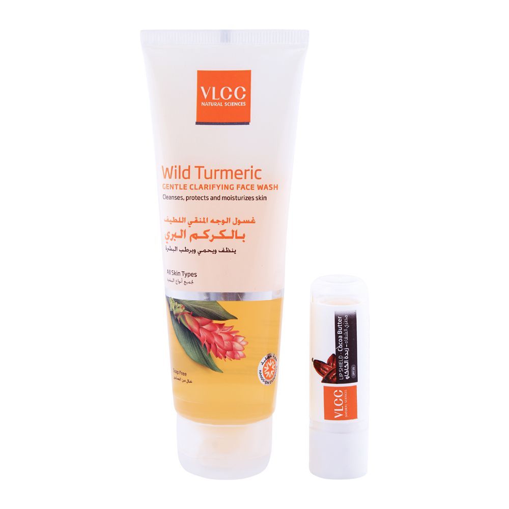 VLCC Bundle Wild Turmeric Gentle Clarifying Face Wash 75ml + Lip Balm