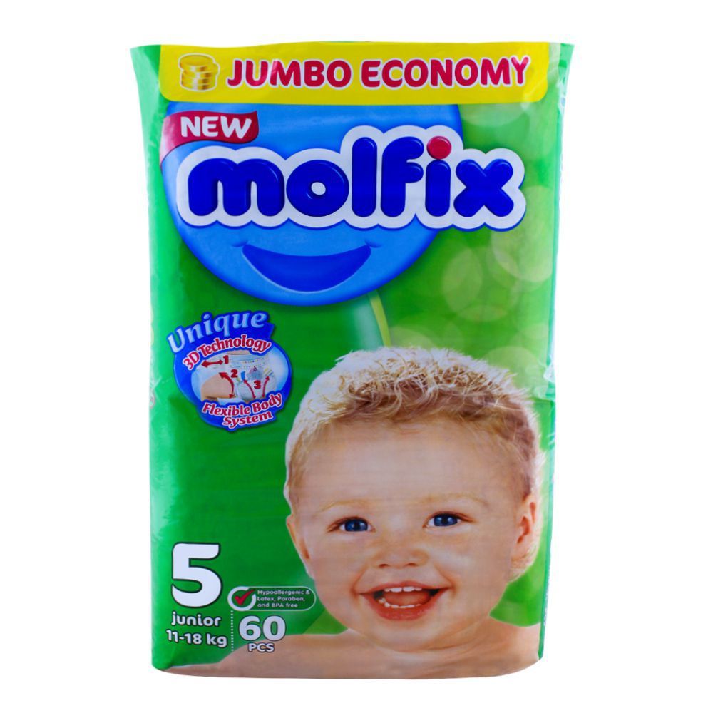 Molfix No. 5, Junior 11-18 KG, 60-Pack