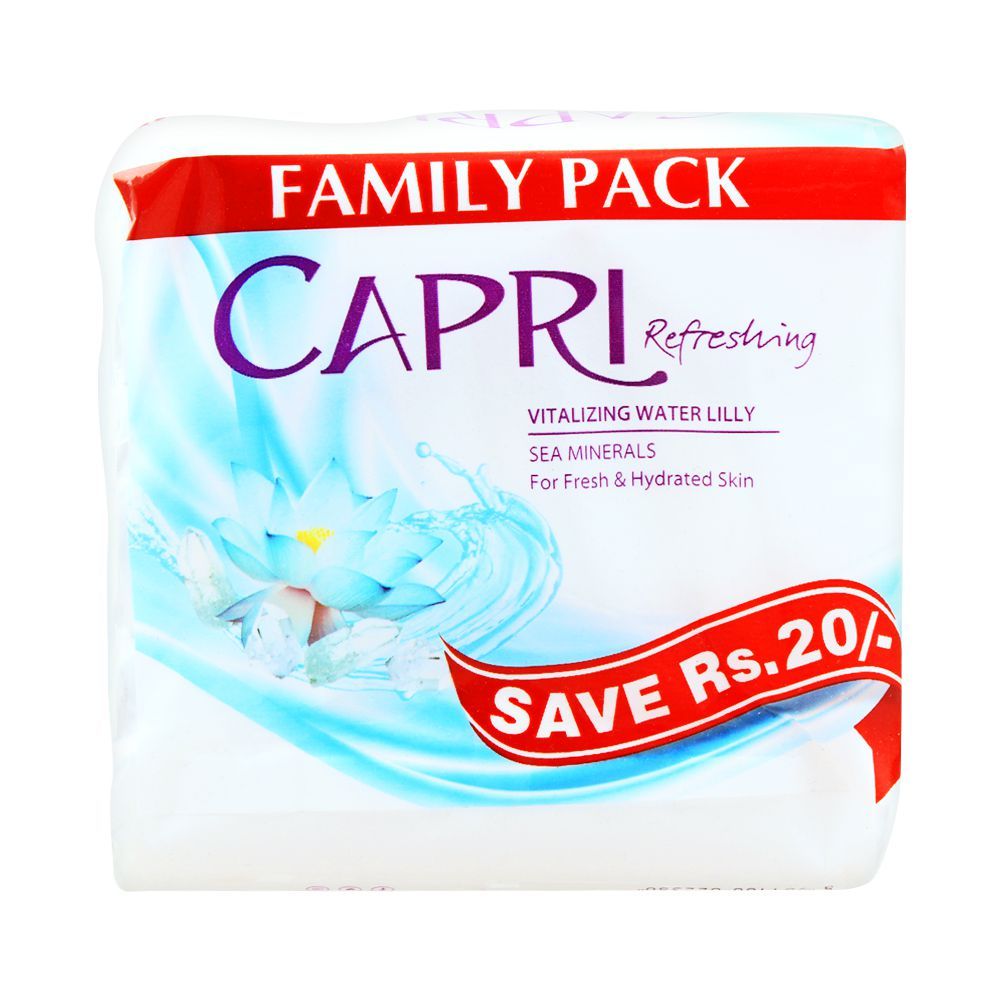 Capri Refreshing Vitalizing Water Lilly Soap, Saving Pack 3x140g