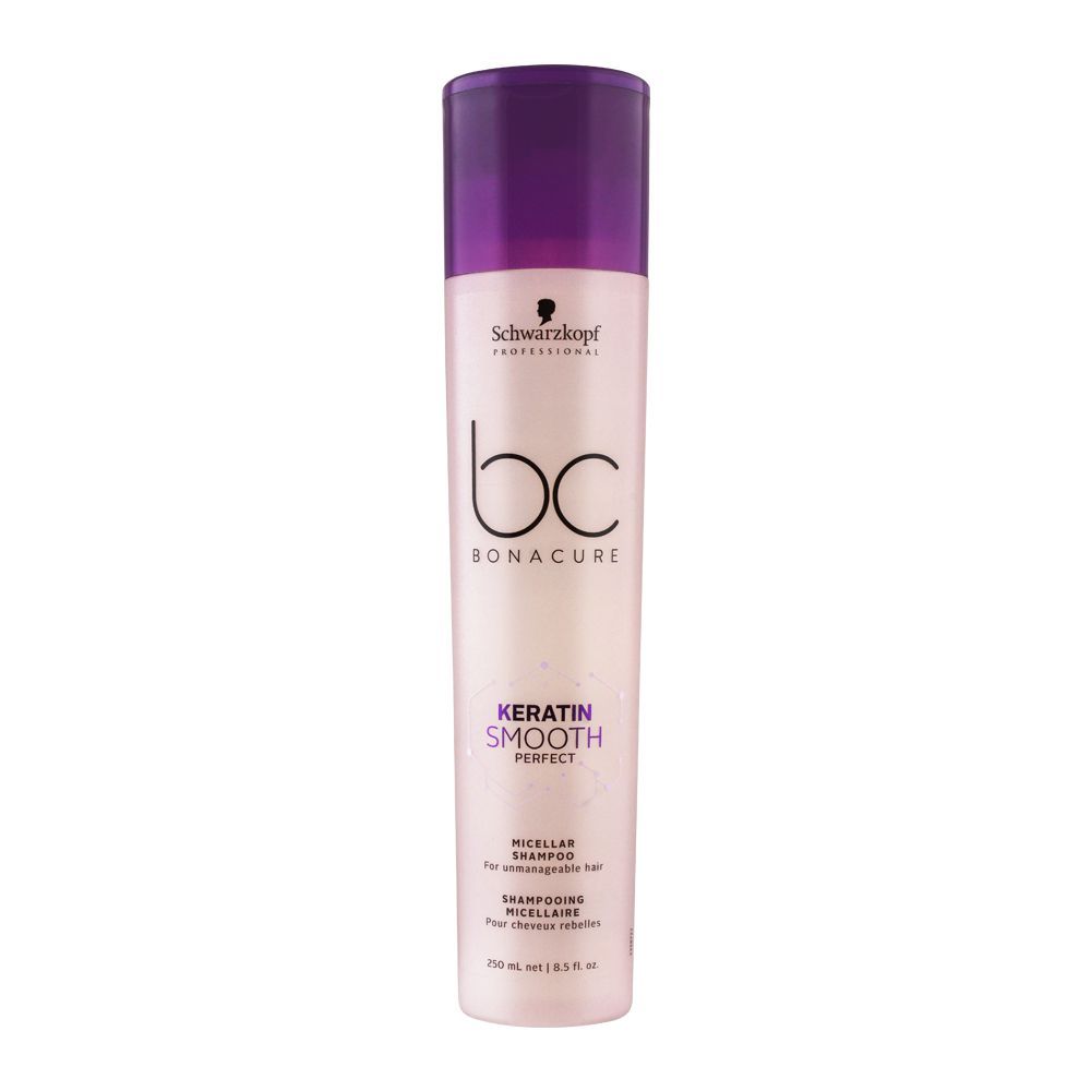 Schwarzkopf BC Bonacure Keratin Smooth Perfect Micellar Shampoo, For Unmanageable Hair, 250ml