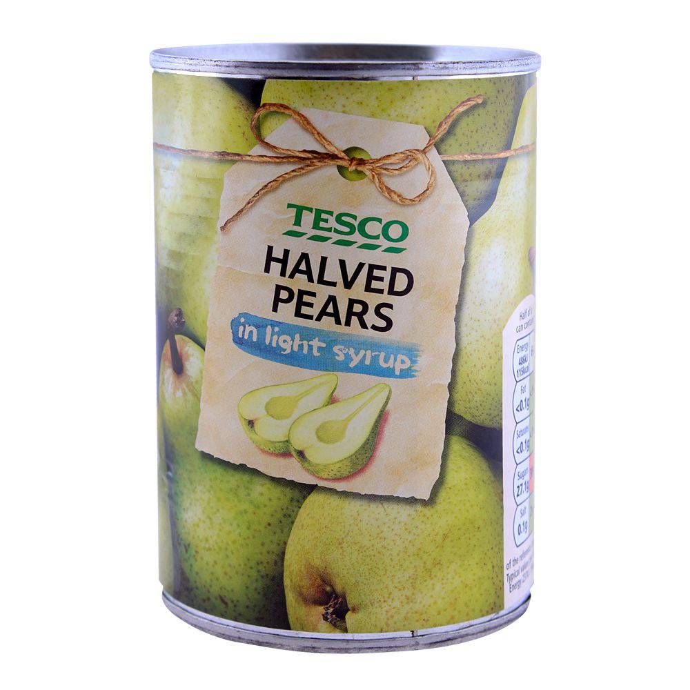 Tesco Halved Pears In Light Syrup 410g